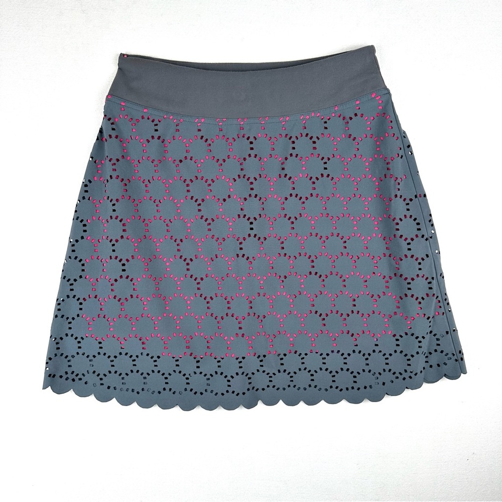 Title Nine Nimblene Illusion Laser Cut Stretch Skort Athleisure
